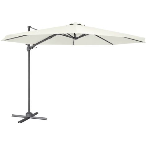 Dellonda DG268 Cantilever Parasol with 360ï¿½ Rotation, Tilt & Cover 3m - Cream