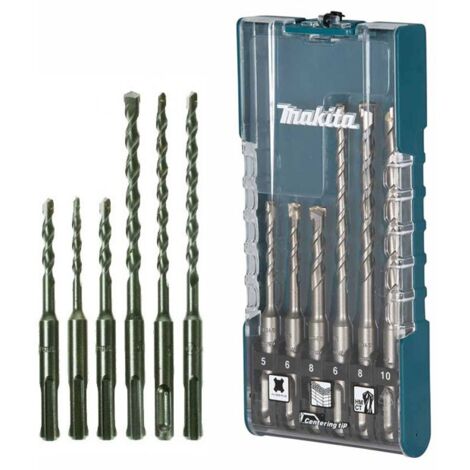 Makita E-15730 Carbide Tip SDS Plus 6 Piece Drill Bit Set - 5 6 8mm - 110 160mm (1/4)