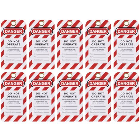 Sealey EV17 Lockout Safety Tag 10pc (1/4)