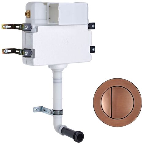 Roper Rhodes In Wall Concealed Cistern and Round Brushed Bronze Dual Flush (1/3)