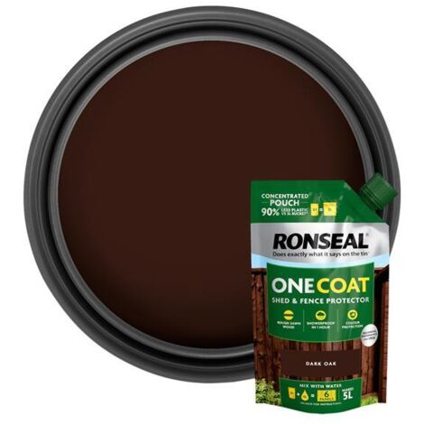 Ronseal One Coat Shed & Fence Refill Pouch Dark Oak 950ml RSLOCFLDOPCH