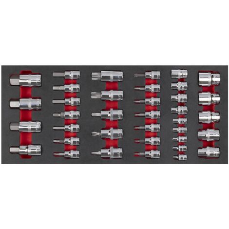 Sealey TBT61 Socket Bit Set with Tool Tray 37pc