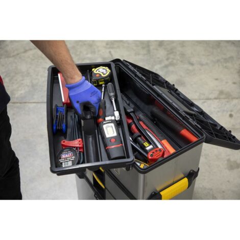 Sealey AP855 Mobile Stainless Steel/Composite Toolbox with 3 Compartments