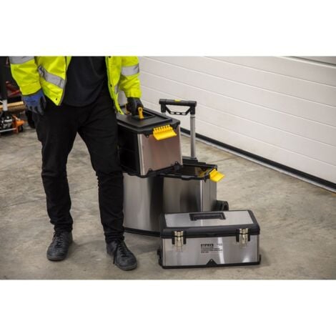 Sealey AP855 Mobile Stainless Steel/Composite Toolbox with 3 Compartments