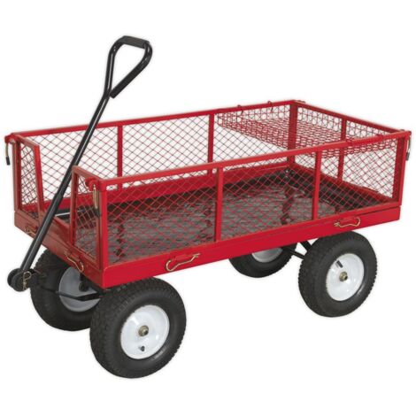 Sealey CST806 Platform Truck with Sides Pneumatic Tyres 450kg Capacity (1/5)
