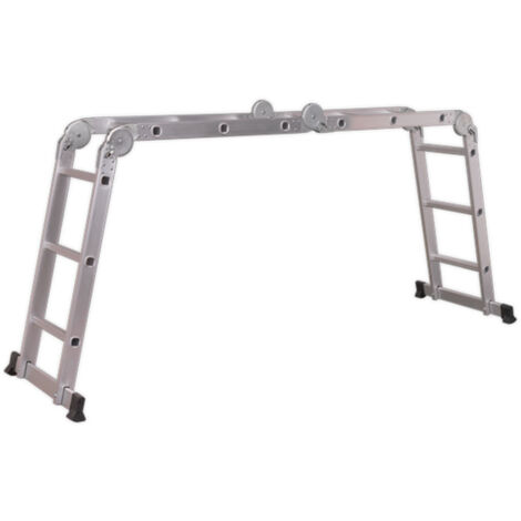 Sealey AFPL1 4-Way Aluminium Folding Platform Ladder - EN 131 (1/3)