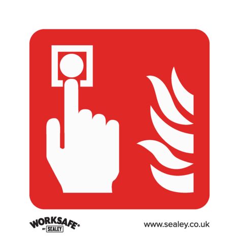 Sealey SS31V1 Worksafe® Fire Alarm Symbol Safety Sign - Self-Adhesive Vinyl