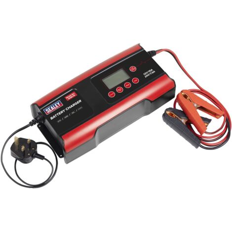 Sealey SCBC15 12/24V Compact Smart Battery Charger & Maintainer 15A
