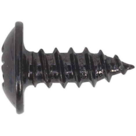 Sealey BST3510 Self-Tapping Pozi Flanged Head Screw 3.5 x 10mm, Black - Pack of 100 (1/5)