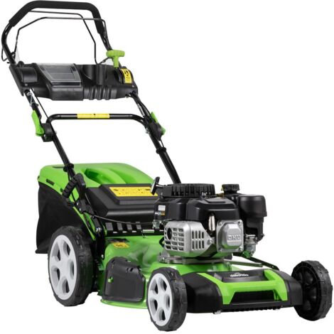 Dellonda DG102 Self-Propelled Petrol Lawnmower Grass Cutter with Height Adjustment & Grass Bag 170cc 20""/51cm 4-Stroke Engine