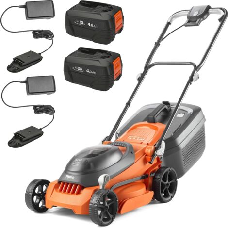 Flymo 36V EasiStore 340R Cordless Lawnmower Mower 34cm Twin 18v Bosch 2 x Batts (1/5)