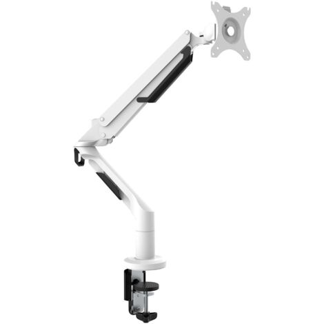 Dellonda DH26 Adjustable Single Monitor Arm with 360 Rotation - White