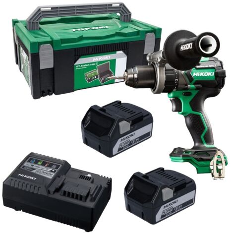 HiKOKI 18V 36V Brushless Combi Drill Cordless Multi Volt RFC 140Nm X2 5ah + Case