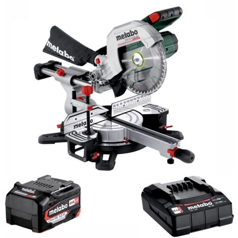 Metabo Brushless 18V Mitre Saw KGS 18 LTX BL 254 + 5.2ah Battery 254mm 10 Inch (1/5)