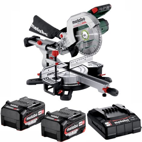 Metabo Brushless 18V Mitre Saw KGS 18 LTX BL 254 + x2 5.2ah Battery 254mm 10Inch (1/5)