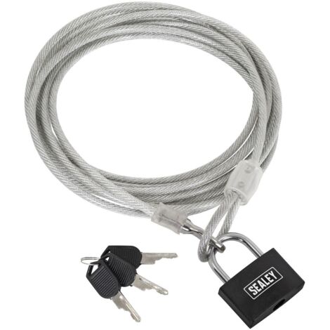 Sealey SHGCL3 Motorcycle Cable Lock 3m (1/4)