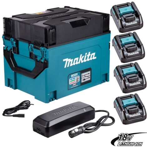 Makita BCC01 XGT 40V Battery Charger Box Case 8 Charging Ports +4 x 18v LXT ADP (1/5)