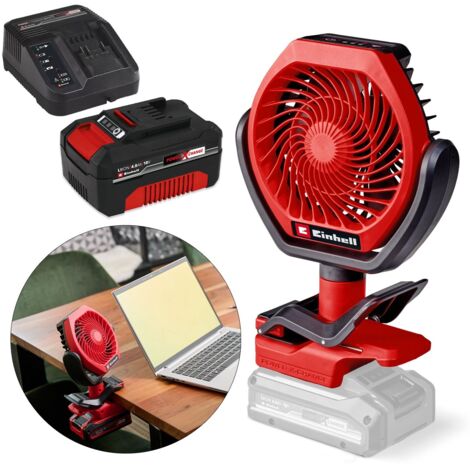 Einhell Cordless Desk Fan 18V 3 Speeds Adjustable 110mm GC-CF 18/110 Li 1 x4.0ah (1/5)