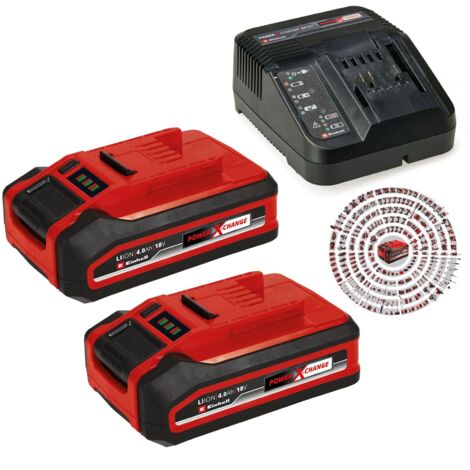 Einhell Professional 18v 4.0Ah PLUS Battery x 2 + Fast Charger PXC Starter Kit (1/5)