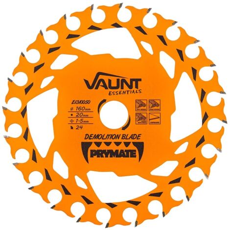 Vaunt 160mm Circular Saw Demolition Blade 20mm Bore 24 tooth Teflon Coated (1/4)