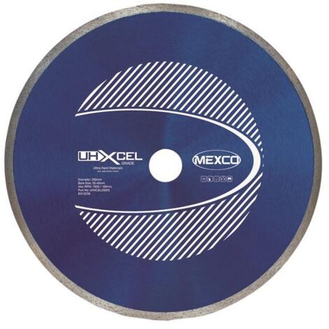 MEXCO UHXCEL25025 UHXCEL Ultra Hard Materials Diamond Blade 250 x 25.4mm (1/2)