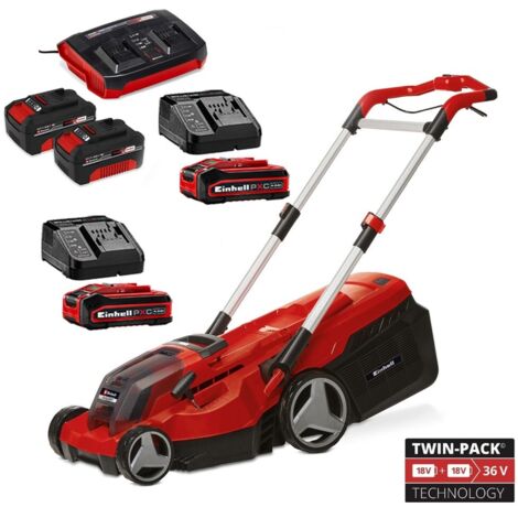 Einhell RASARRO 18V/36V Power X-Change 36/38 Lawnmower + X4 4AH Battery Kit (1/5)