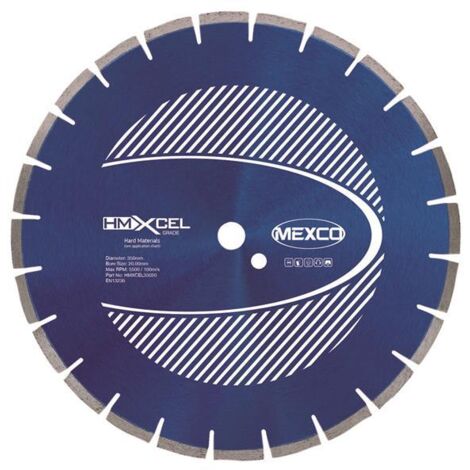 MEXCO HMXCEL35020 XCEL Grade Hard Materials Diamond Blade 350 x 20mm MEXHMXL350 (1/2)