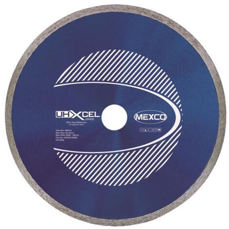 MEXCO UHXCEL20025 UHXCEL Ultra Hard Materials Diamond Blade 200 x 25.4mm (1/2)