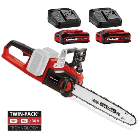 Einhell Professional Cordless Twin 18v 36v Chainsaw Brushless 35cm GP-LC + 2x4AH
