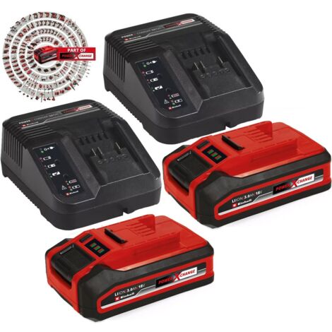 Einhell Professional 18v / 36v PXC Starter Kit - 2 x 3.0Ah PLUS Battery Charger (1/5)
