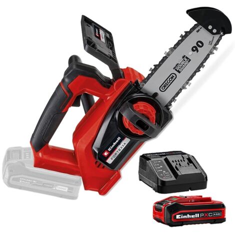 Einhell PXC 18v Cordless Brushless Chainsaw 20cm FORTEXXA Top Handle + 4AH Kit