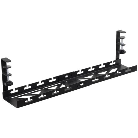 Dellonda DH276 Extendable Cable Management Tray 435/730 x 130 x 190 - Black (1/5)