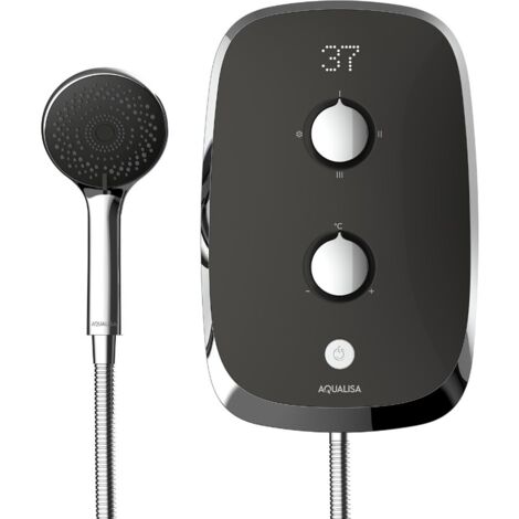 Aqualisa 8.5kw eMotion Space Grey Electric Shower Digital Display + Riser (1/5)