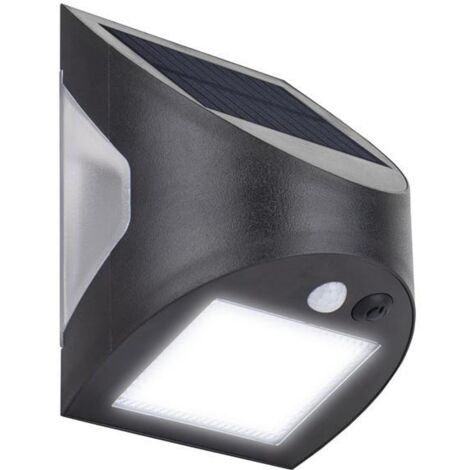Masterplug LEXSW30B40-01 Prysm Outdoor Solar Wall Light PIR Motion Sensor Black MSTSW30B40 (1/2)