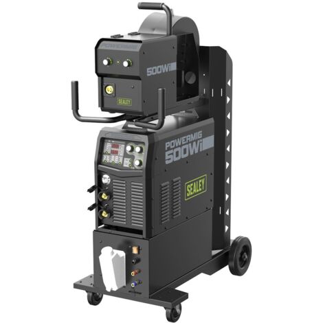 Sealey POWERMIG500Wi 500A Professional Gas/Gasless MIG/MMA/TIG Inverter Welder With Portable Wire Feeder & Water Cooler 415V 3ph
