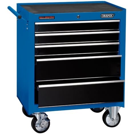 Draper 14978 Roller Tool Cabinet, 5 Drawer, 26"", Blue (1/2)