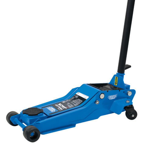 Draper 01106 Draper Expert Professional Low Profile Garage Trolley Jack, 3 Tonne, Blue (1/5)