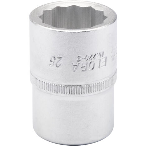 Draper 00731 Elora Bi-Hexagon Socket, 3/4"" Sq. Dr., 25mm (1/5)