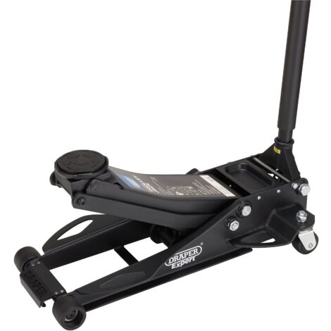 Draper 28464 Draper Expert Professional Low Profile Fast Lift Garage Trolley Jack, 3 Tonne, Black (1/2)