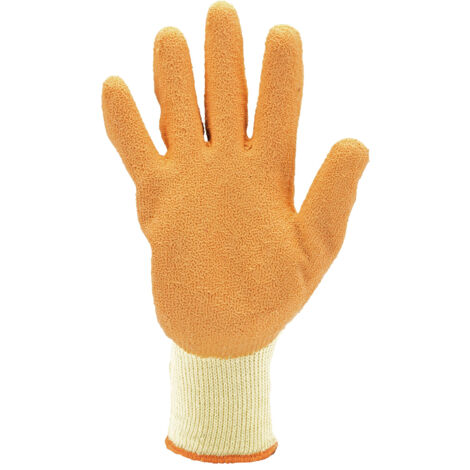 Draper Pack of Ten, Orange Heavy Duty Latex Coated Work Gloves - ExtraLarge (82751) (1/5)