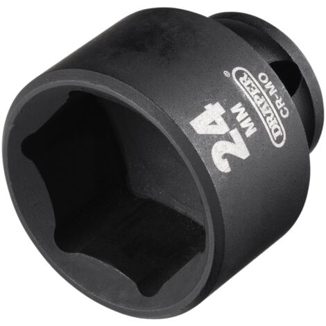 Draper 24mm 3/8-Inch Drive Impact Socket – Metric Heavy-Duty Impact Socket for Automotive and Mechanical Repairs (1/2)