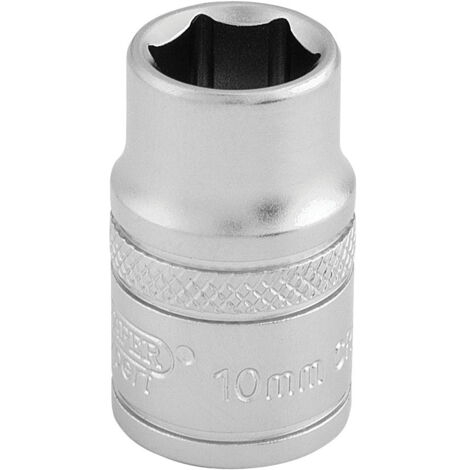 Draper 16535 6-Point Metric Socket Wrench, 3/8-Inch Drive, 10mm Size, Blue