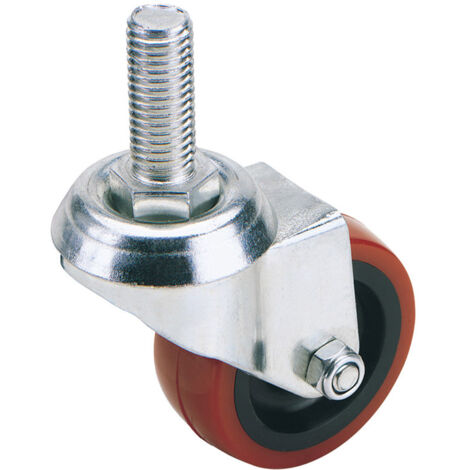 Draper 65510 Swivel Bolt Fixing Polyurethane Wheel, 50mm Diameter, S.W.L. 50kg (1/5)