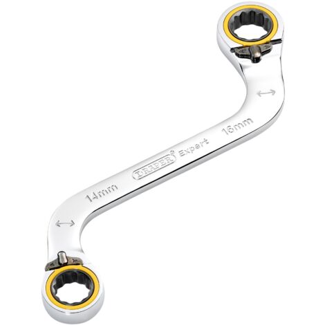 Draper Hi-Torq® 14x16mm S-Ratchet Double Ring S-Shape Spanner (Model 03944) (1/2)