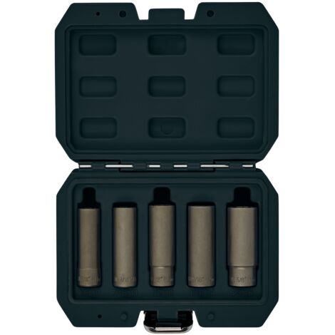 Draper 5-Piece Wheel Nut Double Socket Set – 3/8" Square Drive for Automotive Wheel Nut Removal and Installation (1/2)
