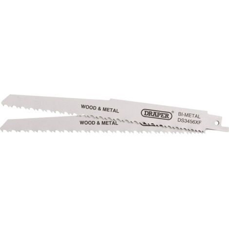 Bi-metal Reciprocating Saw Blades for Multi-Purpose Cutting, 200mm, 6-12tpi (Pack of 2) (43065) (1/3)