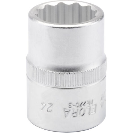 Draper 00723 Elora Bi-Hexagon Socket, 3/4"" Sq. Dr., 24mm (1/5)