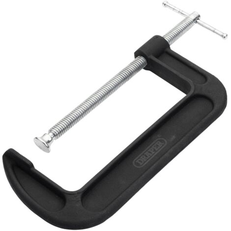 Heavy Duty G-Clamp 200mm by Draper - Professional Grade Steel Clamp for Woodworking and Metalworking Projects (1/2)