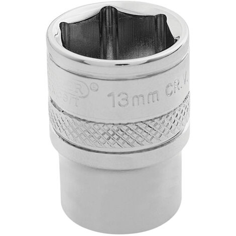 Draper 13mm 1/4 Inch Square Drive Hi-Torq® 6-Point Socket (Polished Chrome, Model 32633)