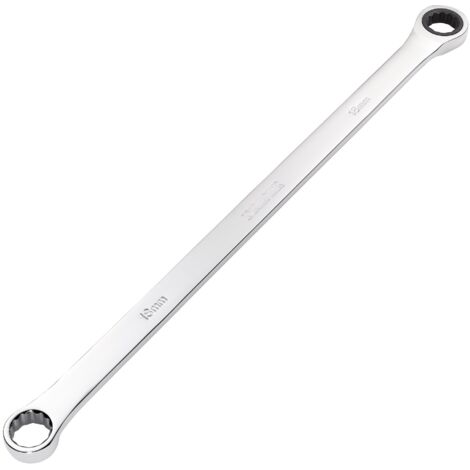 Draper 18mm HI-TORQ® Metric Extra-Long Double Ring Ratchet Spanner with Chrome Finish (Model 27776) (1/2)